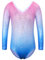 ZNYUNE Mädchen Gymnastikanzug Langarm Kinder Glänzende Turnanzug mit Strasssteine 267 PinkBlue 8A