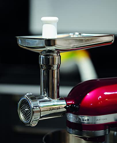 Jupiter Originalaufsätze kompatibel und mit Direktanschluss für KitchenAid (Universalwolf- Vorsatz Edelstahl)