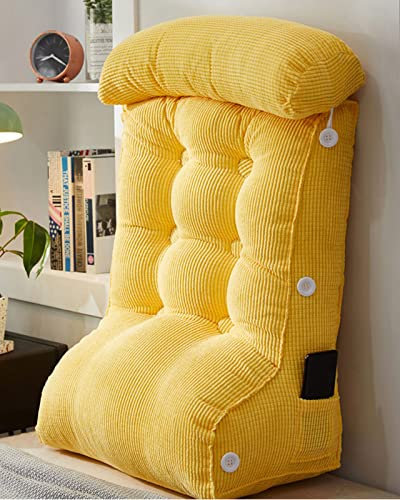 LICOIL Rückenkissen Bücherkissen,Lesekissen,Rückenkissen mit Armlehnen,Bequemes Lesekissen,Kniekissen,Venenkissen,für Bett,Sofa,Couch,Memory Foam,Lesekissen,Waschbarer Bezug