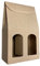 IMBALLAGGI 2000-1 Scatola Portabottiglie Marrone - Scatole di cartone per bottiglie di vino prosecco champagne - Confezione da 2 bottiglie - Ideali per Natale e occasioni speciali