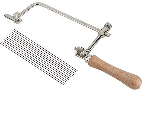 Jeweler's Saw Frame, Wood Handle Steel Frame Coping Saw DIY Woodworking Steel Saw Jewelry Tool Making Cutting Handle Equipment Saw Bow(typeB)