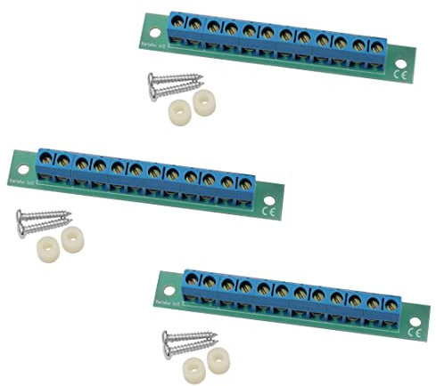 Schürberg Stromverteiler für Modellbau/RC | Gleichstrom & Wechselstrom | Verschiedene Modelle (Schraubklemme 1x12, Liefermenge: 3 Stück.)