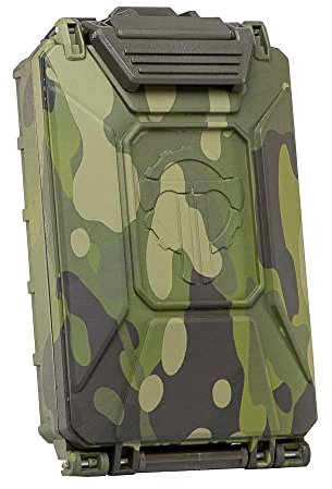 Thyrm CellVault-5M Modularer Batteriespeicher für CR123, 18650, 18350, CR2032 Batterien mit beweglichen Einsätzen, Made in USA (MultiCam Tropic/Olive Drab)