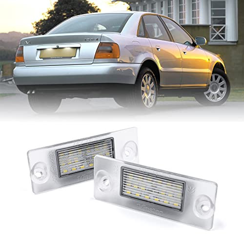 njssjd LED-Kennzeichenbeleuchtung für A.UDI A3 1996–2000, A.UDI A4 Limousine 1994–1999, 1996–1999 A.UDI A4 Avant, Xenon-weiße Nummernschildbeleuchtung, Tag-Lampe