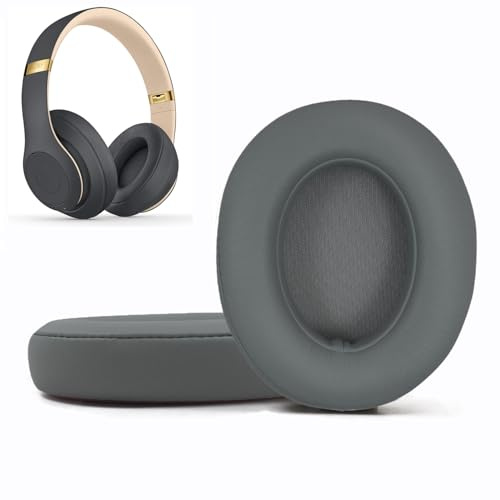 Ersatz Ohrpolster Kissen Kompatibel mit Beats Studio 3.0/2.0, Kopfhörer Ohrabdeckungen mit High Density Memory Foam, Weiches Leder, Adaptive Beats Noise Cancelling Kopfhörer Ersatz Ohrpolster