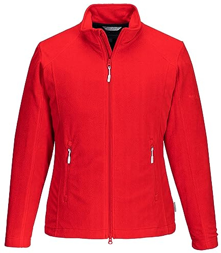 Blue Wave Damen Fleecejacke Leah mit Stehkragen - Jacke mit windfestem Tafetta-Innenfutter in Rot Größe 46