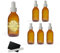 5x Flacon Spray en Verre Ambré 200 ml avec Couvercle du Vaporisateur + 5 Ardoises et Craie - Huiles Essentielles, Cosmétiques, Parfum, Vaporisateur Cheveux - Soins de la Peau et Capillaires