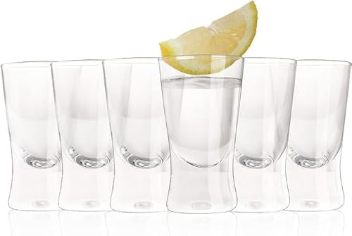 ZiVie®, Verres à shot 25ml/2.5cl | Pack de 12 verres à liqueur | Verres à liqueur | Verre à vodka | Shooter verre, Parfait pour les fêtes et toutes les célébration (12)