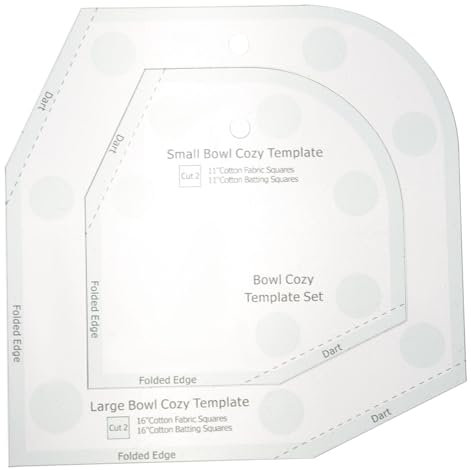 NUOBESTY Patchwork Ruler Sewing Ruler Batting Bowl Cozy Template 3 Sizes Quilting Rulers and Templates Sewing Patterns & Templates Small Sunflower Stencil DIY Acrylic Stitching Hit The Ball