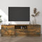 ULUYYUC Eck-TV-Ständer Wohnzimmer-TV-Schrank Stereoanlagen SchränkeTV-Schrank Räuchereiche 140x35x40 cm HolzwerkstoffGeeignet für Wohnzimmer, Schlafzimmer