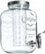 KADAX Dispensador de bebidas de cristal con inserto, dispensador de agua con grifo y tapa, dispensador de zumo, dispensador de limonada, dispensador de bebidas frías (4 litros)