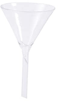 Cabilock embudo de alimentación química microembudo mini agua clara vidrio champiñón embudo de triángulo sólido embudo triangular hongo Botella de agua cortadillo pequeño embudo matraz