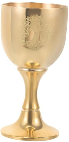 Cabilock Calice Pentagramme Dessus De Table Coupe Sainte Coupe Du Bouddhisme Coupe D'Offrande En Laiton Calice D'Autel En Métal Tasses D'Offrande De Table Coupe D'Autel D'Offrande