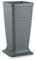 AC - Paragüero de plástico - Modelo Wind - Soporte para Paraguas Cuadrado para Entrada de oficinas, Negocios, hogar - Fabricado en España - 51,5 x 26 x 26 cm - Gris