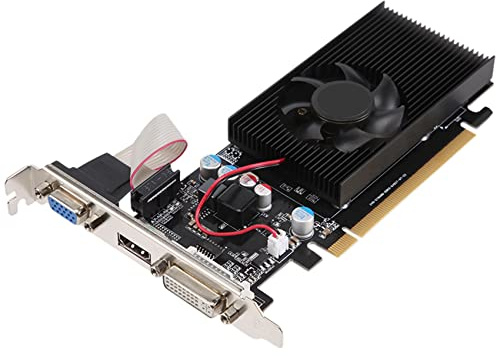 Rhghfujhgy GT210 1GB DDR2 64Bit Grafikkarte PCIE 2.0 GPU -Kompatible DVI VGA Desktop-Grafikkarte