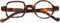 Ashilun One Square One Round Irregular Reading Glasses Retro Readers with Spring Hinge (+200,Yellow leopard)