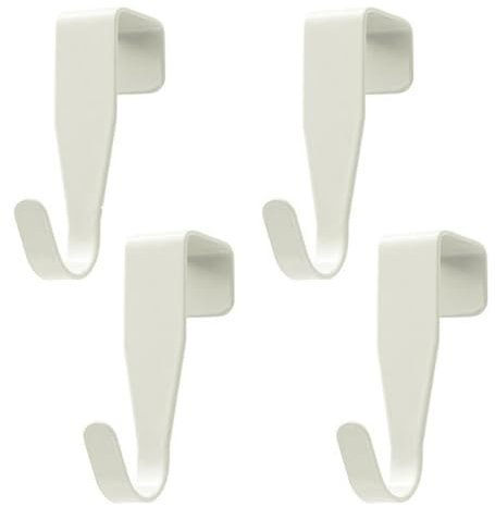 WeddHuis 4 Ganci Porta, Ganci Appendiabiti per Porta, Ganci da Appendere, Sospensione Stabile, Nessuna Foratura Necessaria, Adatti per Porte Standard (Bianco)