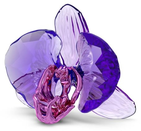 Swarovski Idyllia SCS Orchideenblütenblatt, 1 Stück, Violett, Orchidee, Kunststoff, Indoor, Hoch detailliert und lebensecht, Blütenform, Elegant, Kunstpflanze