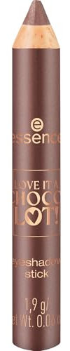 essence LOVE IT A CHOCO' LOT! eyeshadow stick, Lidschatten, Nr. 01, Braun, schimmernd, vegan, ohne Mikroplastikpartikel, Nanopartikel frei, ohne Parfüm, 1er Pack (1.9g)