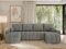 MKS MEBLE Sofa mit Schlaffunktion - Ecksofa mit Schlaffunktion und Bettkasten - Sofa 3 4 5 Sitzer - Schlafsofa - Couch - Schlafsofa mit Bettkasten - Kirasso U -Grau Struktur