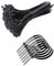 HAN-LBG Thick Cable Ties Heavy Duty 100 Pack, 400mm x 4.8mm Strong Large Zip Ties Black with 22kg Tensile Strength Extra Long Wire Ties Wraps for Awnings Water Pipes Plant Fence