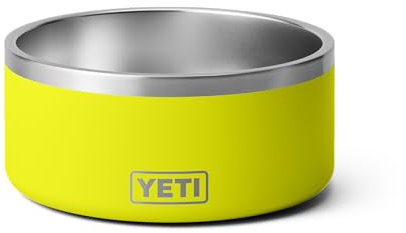 YETI Boomer, Stainless Steel, Non-Slip Dog Bowl, Firefly Yellow, 8