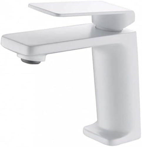 GALYON IMEX - Grifo de lavabo Monomando - griferia de baño para lavamanos - BDF016-1NG (BLANCO MATE)