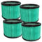 vhbw 4x filtro compatibile con Bosch GAS 12-25 PL, 15 PS aspirapolvere - filtro HEPA azzurro/nero