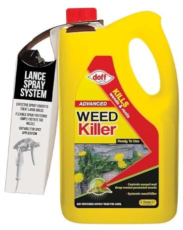 Advanced Weedkiller 3L Ready to Use Spray Super Strength Advanced Glyphosate Weed killer Spray Kills Weeds & Roots Pesticides Brambles Ivy Tree Stumps for Plant & Garden Protection