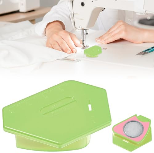 JJUNW Magnetische Nahtführung, Abnehmbare Magnetic Seam Guide mit Skala Multifucntional Magnet Nahtführung Universal Magnetische Naht-Nähführung für Anfänger (Grün)