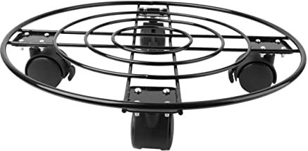 HEMOTON Basis Für Blumentöpfe Mehrere Pflanzenanzeigeschelf Steht Wagen Für Blumentöpfe Blumentopfständer Für Den Außenbereich Rad Beweger Eingetopft Drinnen Anlage Gestell Schwarz Metall