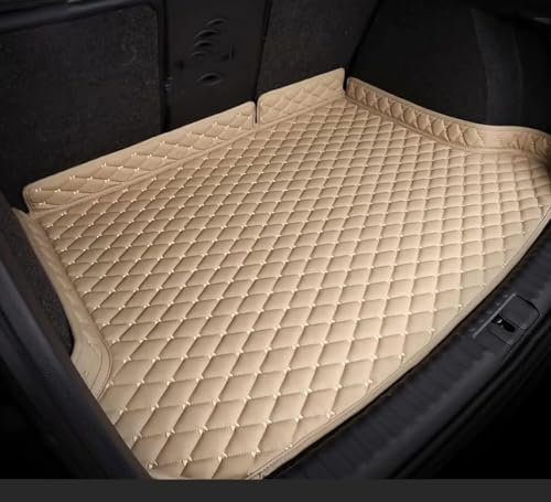 CHENLILI Alfombrillas Maletero Personalizada Coche para Peugeot 307 SW (2002–2008),Protector Tronco Bandeja Alfombra Protectora Antideslizante,A/Beige