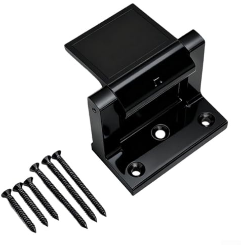 Serrure de porte réglable en alliage de zinc, installation facile à percer ou sans perçage, bande anti-collision pour portes de chambre d'hôtel à ouverture intérieure (noir)