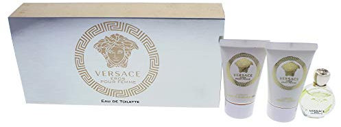 Versace Eros Pour Femme Eau de Toilette 5ml, 25ml Body Lotion, 25ml Bath & Shower Gel