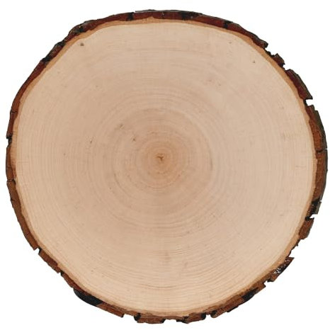 Rindenbrett rund Esche/Erle – natürliche Baumscheibe mit Rinde, Deko- & Servierbrett, ideal für Brandmalerei, Hochzeit, Garten & DIY-Projekte