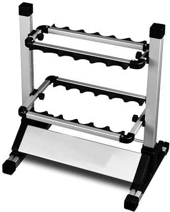 EASY BIG Angelrutenständer – Rutenhalter aus Aluminiumlegierung, für bis zu 24 Ruten, Aufbewahrungsorganisator für Angelruten in der Garage oder im Haus