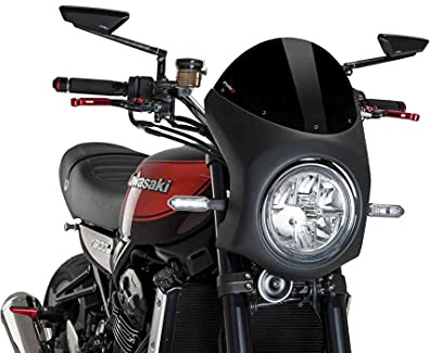 Puig 9595N Retro-Halbverkleidung optimierte Aerodynamik, Schwarz