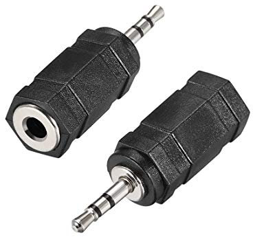 sourcing map 2.5mm Male to 3.5mm Female Connector Stereo Audio Adapter Coupler Converter 2Pcs