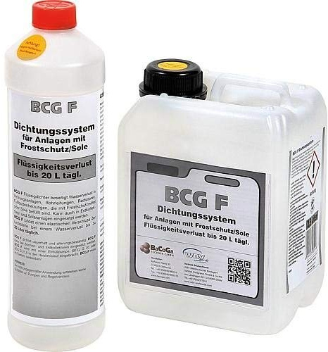 Flüssigdichtmittel Selbstdichtmittel Dichtmittel BCG F 1-5 Liter Heizung Solar Größe 5 Liter