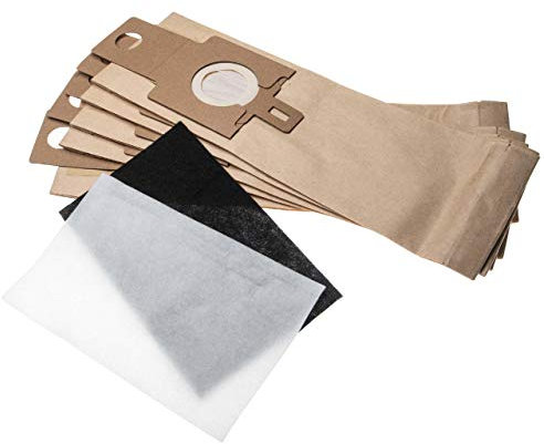 vhbw set di sacchetti (carta) + filtro da 12 pzz. compatibile con Hoover Pure Power U 3120, Pure Power U 3121, Pure Power U 3122 aspirapolvere