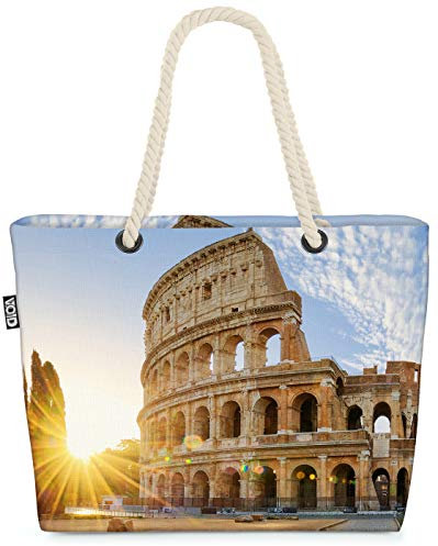 VOID Rom Kolosseum Strandtasche Shopper 58x38x16cm 23L XXL Einkaufstasche Tasche Reisetasche Beach Bag