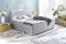 möbelando Polsterbett Chicago hellgrau 180x200 cm Designerbett Bett Gästebett Doppelbett Bettgestell