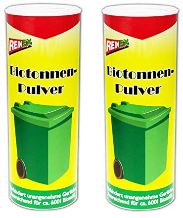 2x500g BIOTONNENPULVER Mülleimer-Pulver Vorbeugen gegen Gerüche Maden Bio Abfalltonne Mülltonnen Biotonne (18,45€/kg) 75