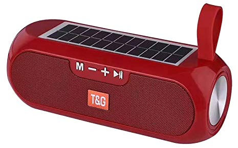 ELLENNE CASSA SPEAKER BLUETOOTH CON RICARICA SOLARE 10W ALTOPARLANTE WIFI TG182 (Rosso)