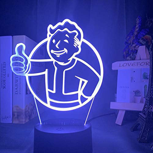 ZGSBT Lampada 3D Illusion Luce Notturna A Led Gioco Fallout Shelter Logo Per La Decorazione Della Camera Dei Bambiniation Cool Event Price Lampada Da Tavolo Usb Colorata