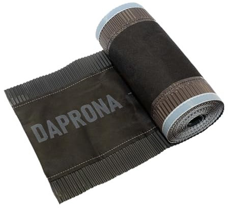 DAPRONA Firstband Alu - 390mm x 5m Anthrazit (RAL 7021) Rollfirst für eine optimale Dachfirst Abdeckung, Super Butylkleber