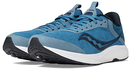 Saucony Men's Freedom 5 Running Shoe, Mist/Black, 44 EU