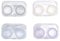 4 PCS Contact Lens Cases, Purple,Grey,Yellow,Blue, Basic