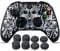 YoRHa 1 funda de silicona tallada con láser para mando Xbox One X/S (blanco tigre) con empuñaduras Pro Thumb x 8