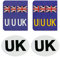 LSYYSL 2 x magnetische, ovale UK-Auto-Aufkleber, 6 x UK-Kennzeichen-Aufkleber, wasserdichter Sonnenschutz, leicht zu entfernen und keine Kratzer, geeignet für europäische Straßen, Brexit-Autos